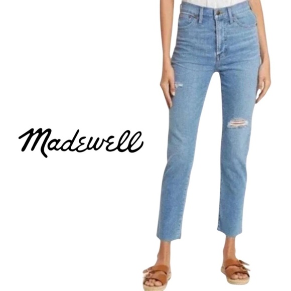 Madewell The Perfect Vintage Jeans in Wash Distressed - Size 26 - Picture 1 of 15